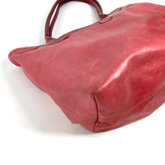 CHROME HEARTS FS tote Bag Tote Bag Shoulder Bag Leather Red - Picture 6 of 16